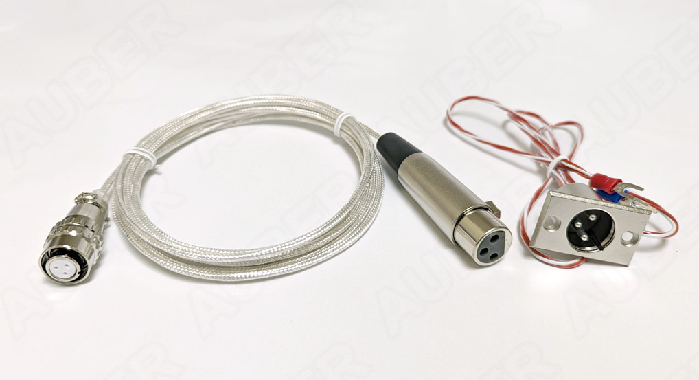 Braided Cable for PT100-L with XLRCON-M connector, Custom Length