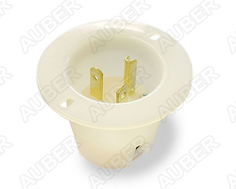 120V 20A NEMA 5-20P Flanged Inlet Receptacle