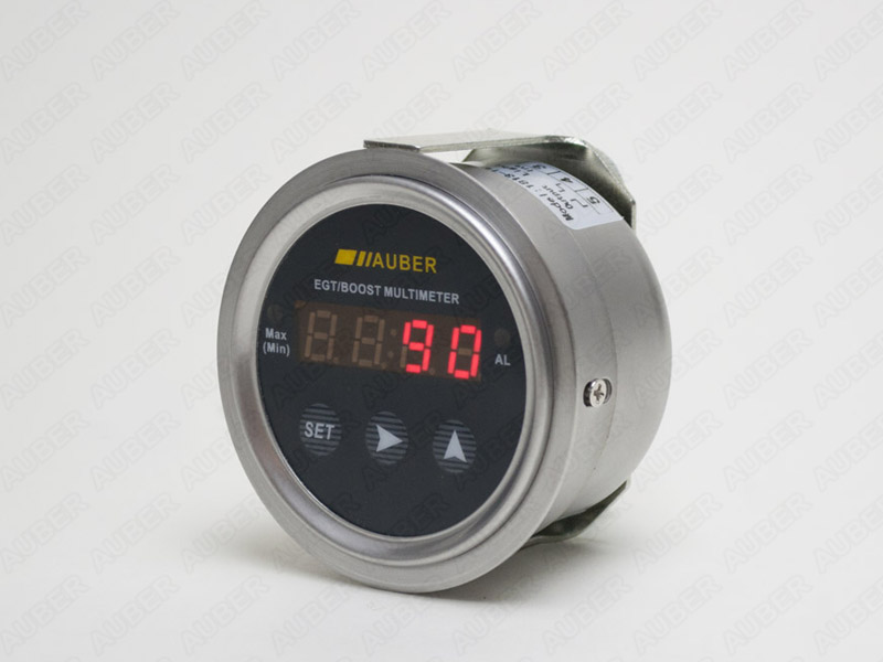 Digital Auto Gauge (Round) with Oil / Water Temperature Sensor - Click Image to Close