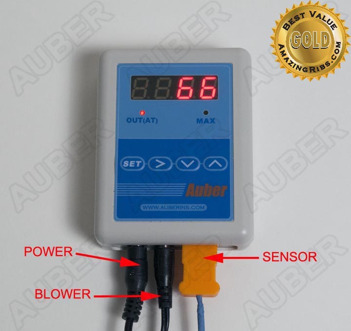 Temperature Controller for 55 G Drum style Smoker, 10 CFM - Click Image to Close
